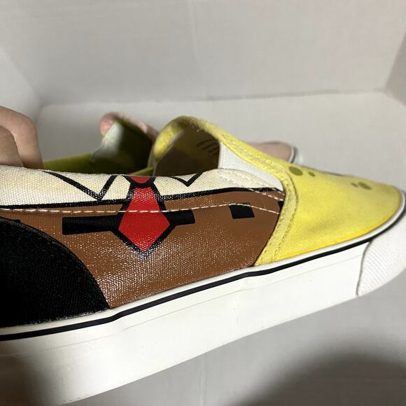 GroundUP Spongebob Squarepants Mismatched Canvas Sneakers Patrick Star Sz 5 - Picture 7 of 11